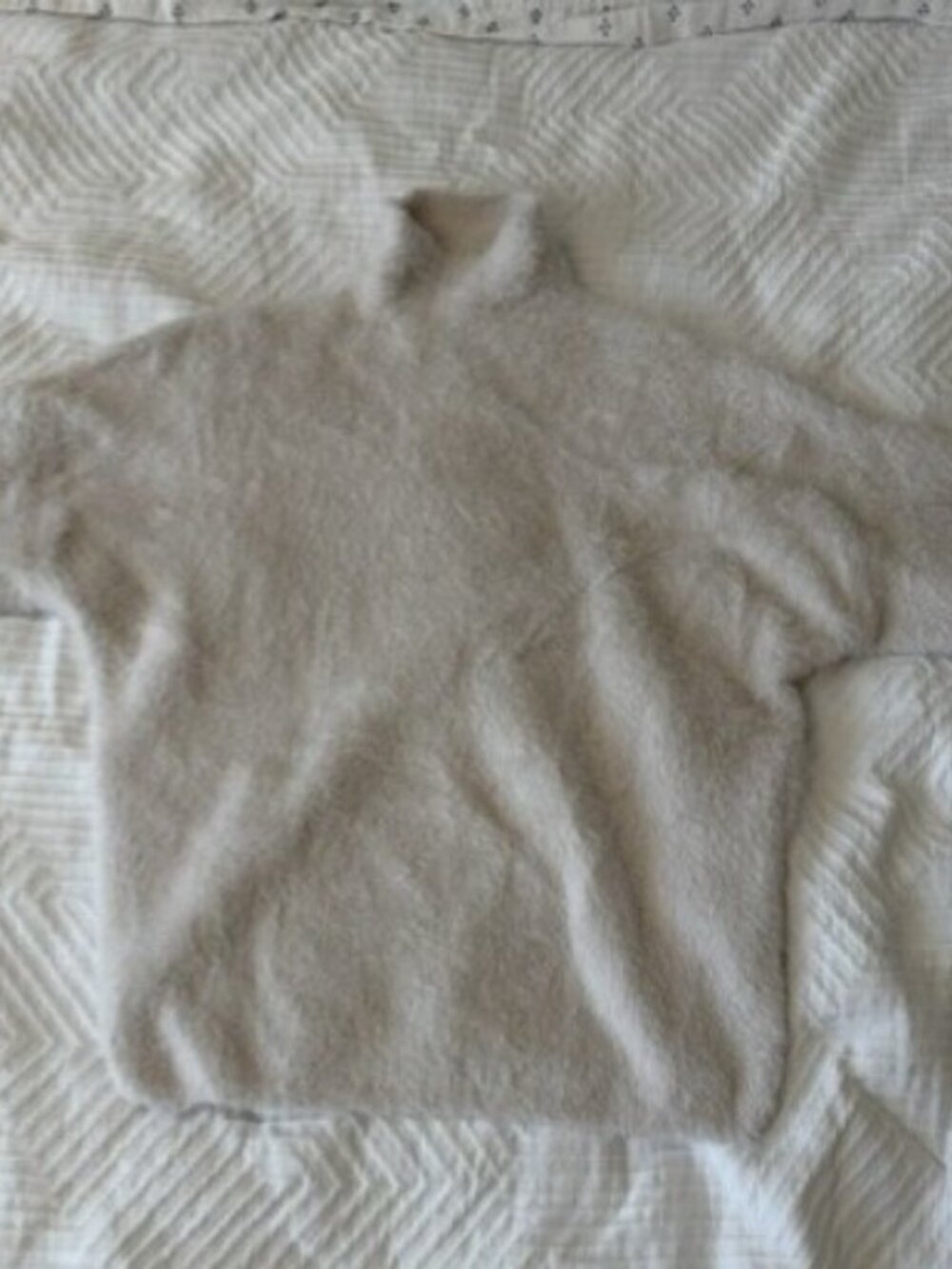 Abercrombie & Fitch Soft Collection White Fuzzy Turtleneck Sweater | Oversized |